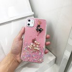 Wholesale iPhone 11 Pro (5.8in) 3D Deer Crystal Diamond Shiny Case (Pink)